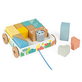 Janod speelgoed Chariot de cubes à promener Pure - Janod