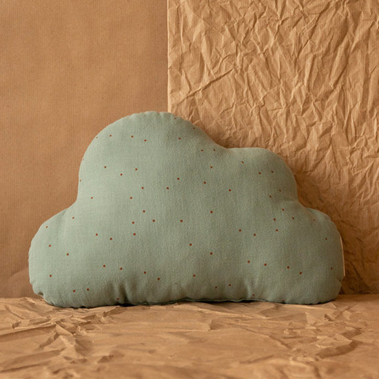 Nobodinoz tipi en accessoires Coussin Cloud Toffee Sweet Dots - Green Nobodinoz