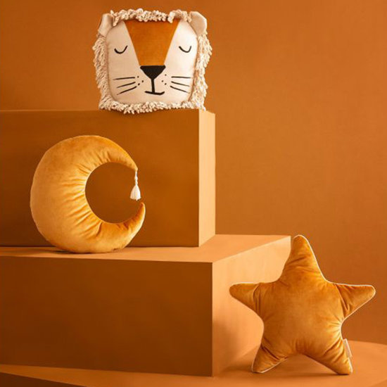 Nobodinoz tipi en accessoires Coussin Pierrot Moon Farniente Jaune - Nobodinoz