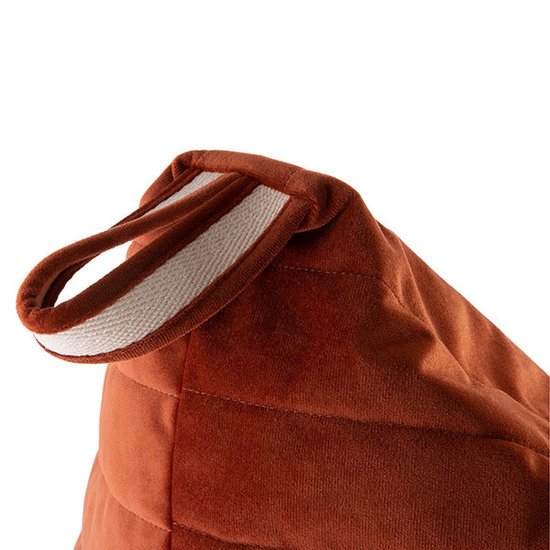 Nobodinoz tipi en accessoires Pouf Essaouira Velvet Wild Brown Nobodinoz