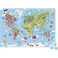Janod speelgoed Janod - valisette puzzle - carte du monde - 300pcs - +6ans
