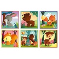 Janod speelgoed Janod - puzzle 9 cubes - Kubkid - Animaux de la Forêt +2 ans