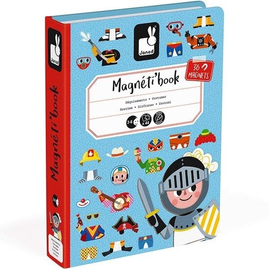Janod speelgoed Janod - magnetibook déguisements garçon - 44pcs 3-8 ans