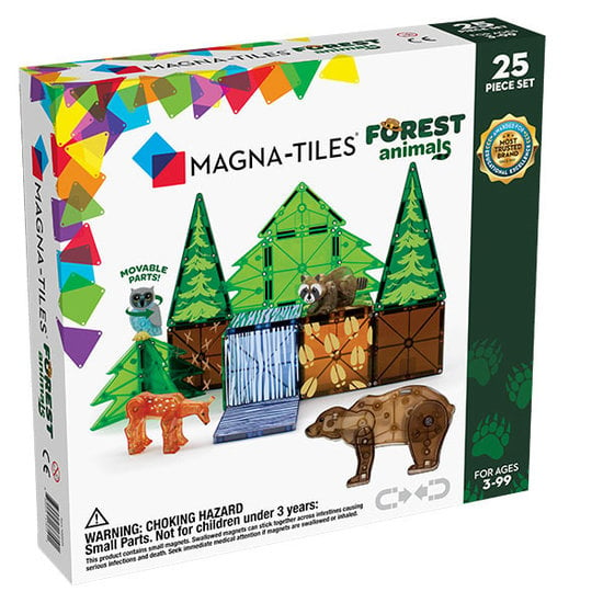 Magna-Tiles Blocs de construction magnétiques Magna-Tiles animaux de la forêt 25 pièces