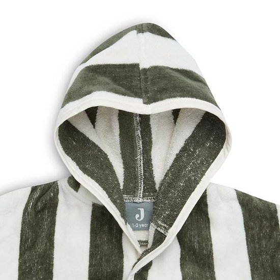 Jollein Peignoir 3-4 ans Stripe Terry Leaf Green GOTS - Jollein