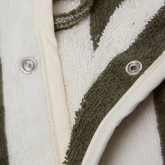 Jollein Peignoir 3-4 ans Stripe Terry Leaf Green GOTS - Jollein