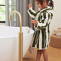 Jollein Peignoir 3-4 ans Stripe Terry Leaf Green GOTS - Jollein