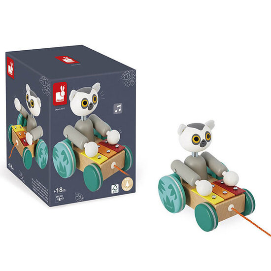 Janod speelgoed Janod Tropik xylophone lémurien à tirer