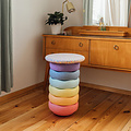 Stapelstein Stapelstein Rainbow Pastel pierres empilees 6 pièces + PLANCHE D'EQUILIBRE CONFETTI