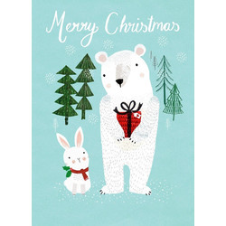 Carte de Noël Polar Bear Petit Monkey