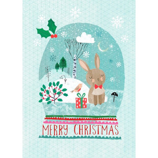 Carte de Noël Snow Bunny Petit Monkey