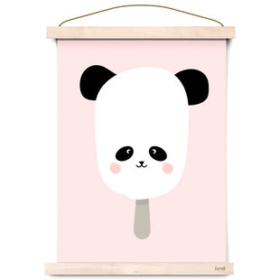 Poster - Panda Pop roze - Eef Lillemor