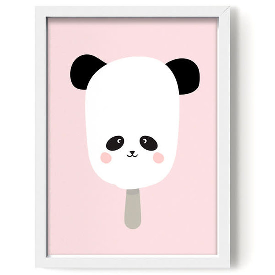Poster - Panda Pop roze - Eef Lillemor