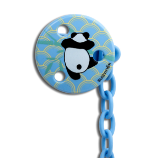 Attache tétine ronde Blue Panda - Suavinex