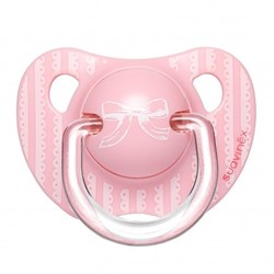 Sucette Anatomique Silicone Suavinex ROSE & BLUE 0-6 mois Bow Pink