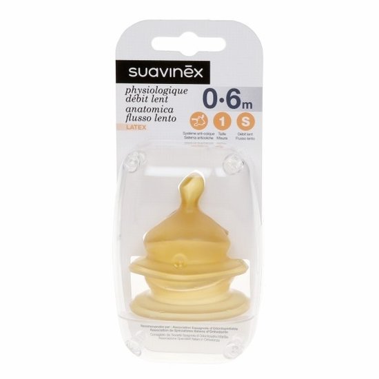 Suavinex Copy of Suavinex anatomische latex speen 0-6 maand Medium Duopack