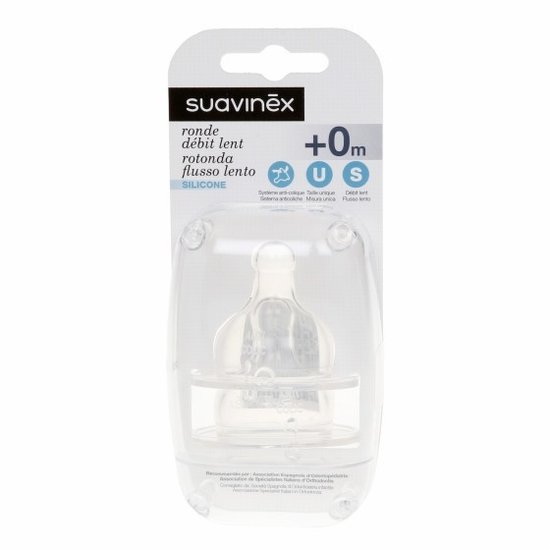 Suavinex Copy of Suavinex ronde silicone speen +0 maand 3 posities Duopack