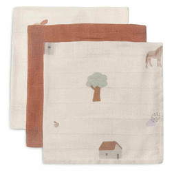 Jollein serviette mousseline Farm 3pc