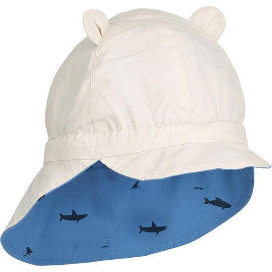Liewood Liewood Gorm chapeau bébé réversible Shark / Riverside