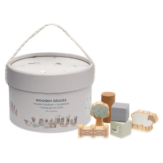 Jollein Set de cubes en bois Farm Jollein