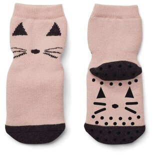 Chaussettes antidérapantes Liewood Nellie Cat rose