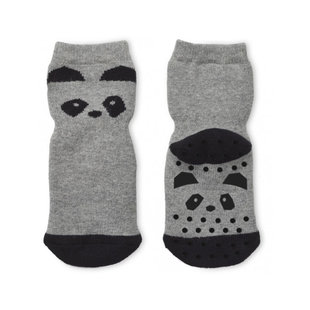 Chaussettes antidérapantes Liewood Nellie Panda Grey Melange