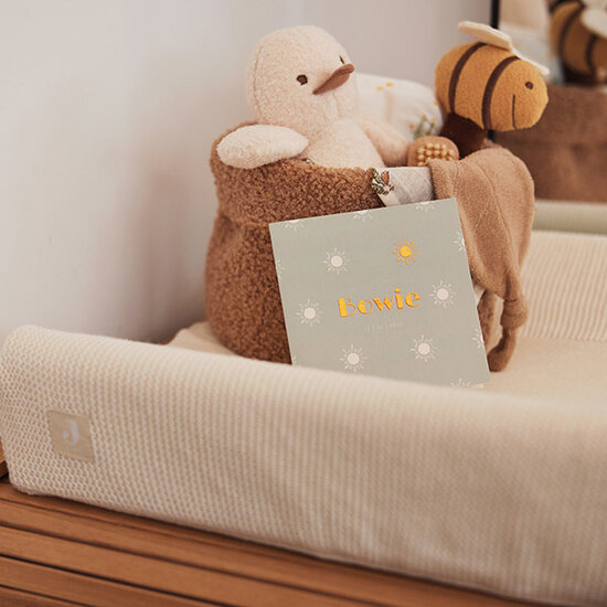 Jollein Housse de matelas à langer Basic Knit Ivory Jollein