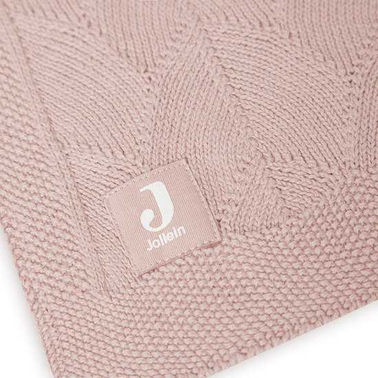 Jollein Couverture lit bébé 100x150 Shell Knit Wild Rose Jollein