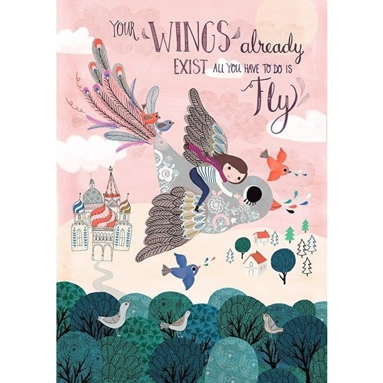 Petit Monkey Carte postale Wings by Rebecca Jones - Petit Monkey