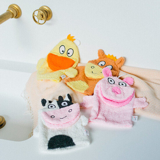 Isabelle Laurier Gant de toilette vache Isabelle Laurier