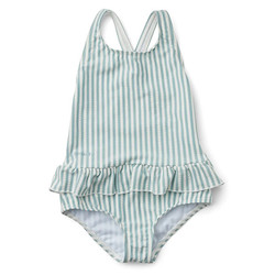 Liewood maillot de bain Amara Seersucker Stripe Sea blue/white