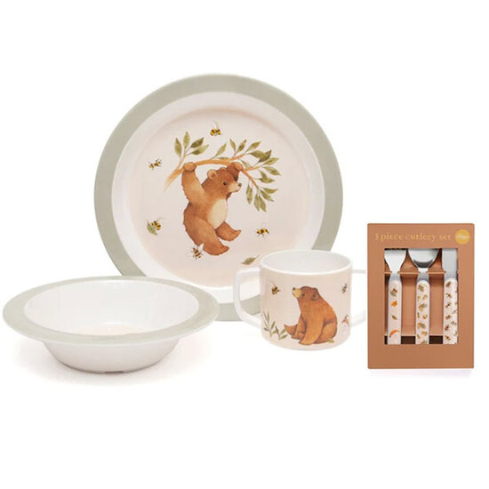 Petit Monkey Couverts bear sage Petit Monkey