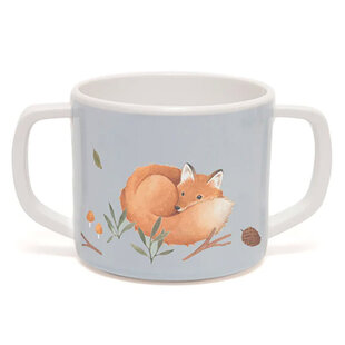 Gobelet animal craddle dove blue Petit Monkey