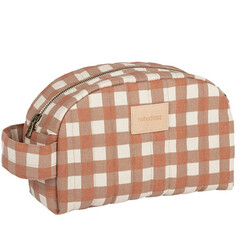 Trousse de toilette Terracotta Checks Nobodinoz