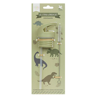 A Little Lovely Company bouchon paille et brosse Dinosaures