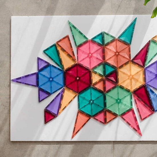 Connetix Tiles Blocs de construction magnétiques Connetix Tiles 40 Piece Pastel Geometry Pack