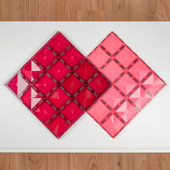 Connetix Tiles Blocs de construction magnétiques Connetix Tiles 2 Piece Base Plate Pink & Berry Pack