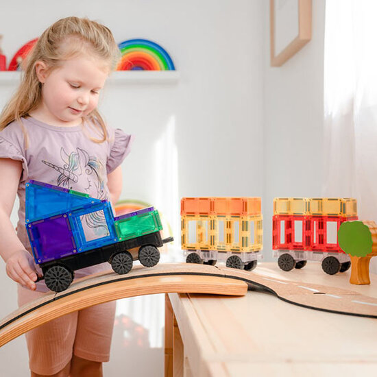 Connetix Tiles Blocs de construction magnétiques Connetix Tiles 50 Piece Rainbow Transport Pack