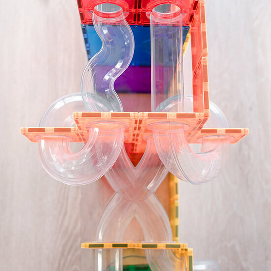 Connetix Tiles Blocs de construction magnétiques Connetix Tiles 66 Piece Ball Run Expension Pack