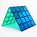 Connetix Tiles Blocs de construction magnétiques Connetix Tiles 2 Piece Base Plate Blue & Green Pack