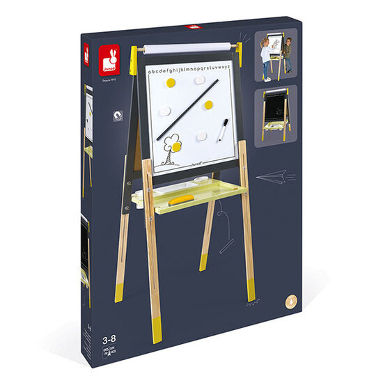 Janod speelgoed Janod tableau réglable gris et jaune