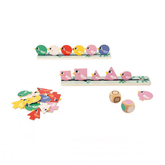 Janod speelgoed Jeu de tri Les Oiseaux Janod +2 ans