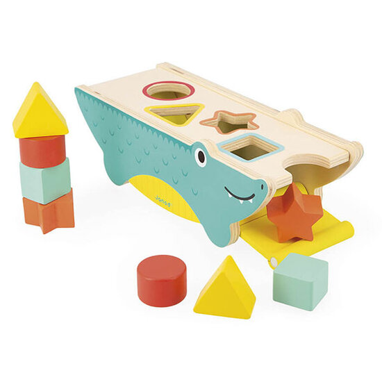 Janod speelgoed Boîte à formes Croco Janod Tropik +1 an