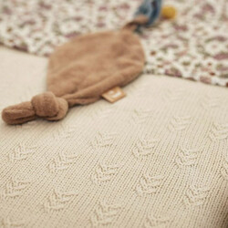 Couverture berceau 75x100 Grain Knit Oatmeal Jollein