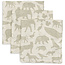 Jollein Jollein serviette mousseline Animals Olive Green 3pc