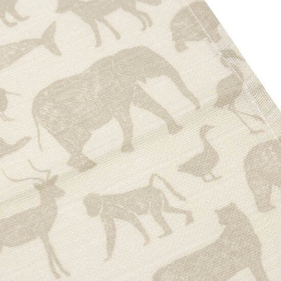 Jollein Jollein serviette mousseline Animals Nougat 3pc