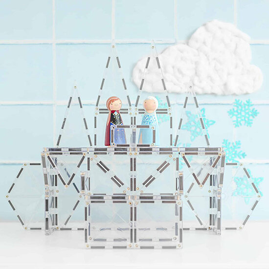 Connetix Tiles Blocs de construction magnétiques Connetix Tiles 34 Piece Clear Starter Pack