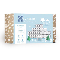 Blocs de construction magnétiques Connetix Tiles Clear Rectangle Pack 12 pc