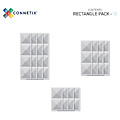 Connetix Tiles Blocs de construction magnétiques Connetix Tiles Clear Rectangle Pack 12 pc