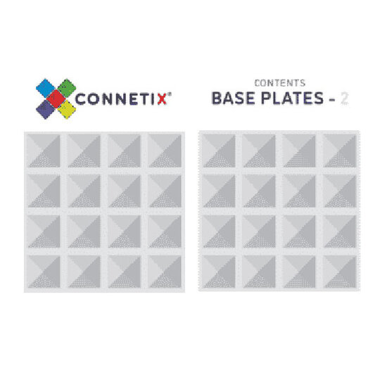 Connetix Tiles Blocs de construction magnétiques Connetix Tiles 2 Piece Clear Base Plate Pack